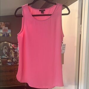 Halogen Neon Pink Scoop Neck Tank Top nwt